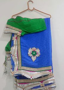Blue &amp; Green Saree
