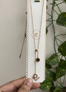 Rose Gold Circle Pendant Necklace