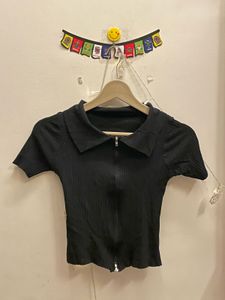 Black Zipper Top 🤗