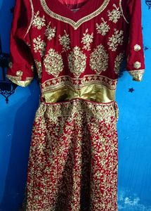 Red &amp; Gold Bridal Lehenga Choli