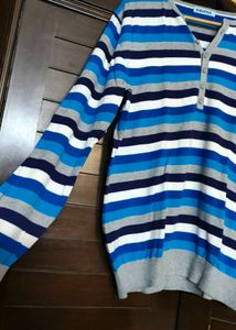 Baleno Men Striped Cotton Knit Sweater