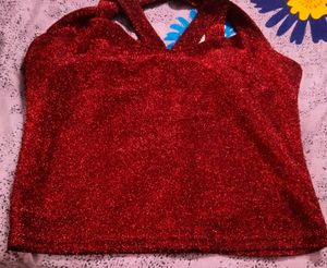 Red Sparkle Tank Top