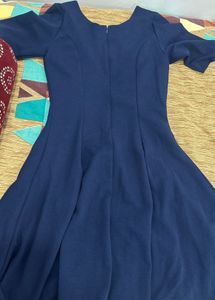 Navy Blue Fit & Flare Dress
