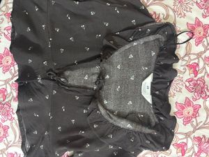 Floral Ruffle Crop Top/Jacket