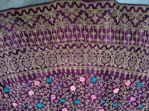 Beautiful Lahenga Choli With Large Size Dupatta Purple Colour Full Worked Lahenga