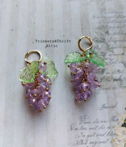 Crystal Grapes Earrings🍇✨️