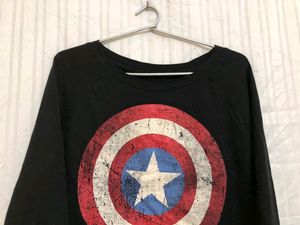 Marvel Black Cotton T Shirt