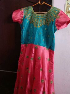 Teal Embellished Kurti Top