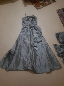 Western Princess Gown With Jacket And Dupatta