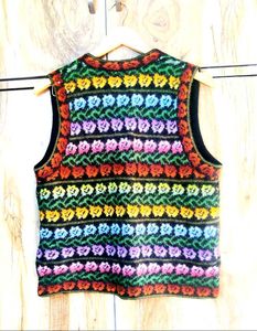 Floral Knit Vest size-38