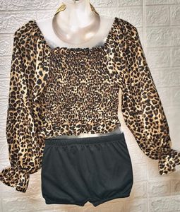 🐆 Cheetah Print Top Free Size