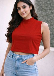 Red Sleeveless Top