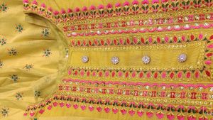 Cotten Gown With Belt And Duppta Set