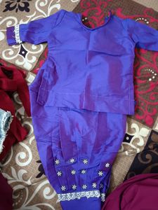 Light Purple Afghani And Top For 2 To 4 Year Girl