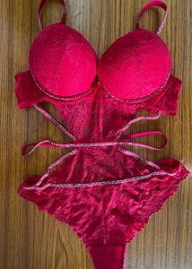 Red Lace Lingerie Set