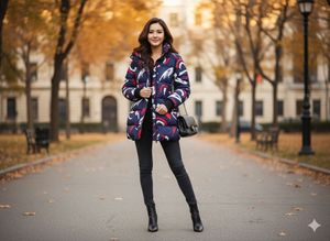 Stylish Printed Puffer Jacket
