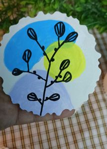 Abstract Floral Coasters (Set of 4)