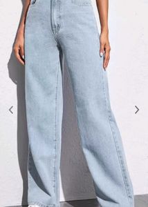 Light Blue Wide Leg Jeans For Women
