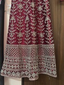 Elegant Maroon Embroidered Anarkali