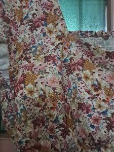 Floral Print Peplum Top