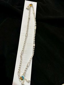 Silver Beaded Chain Anklet
