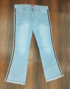 Flare Jeans with Side Stripe