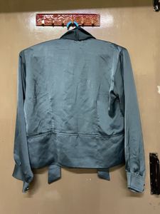 Blue Satin Shirt