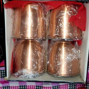 🆕 4 Pieces Copper Glases
