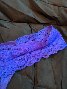 Purple Lace Thong with Rhinestone