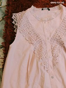 Cotton Shirt With Laces