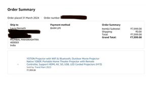 HY300 portable projector, new with box