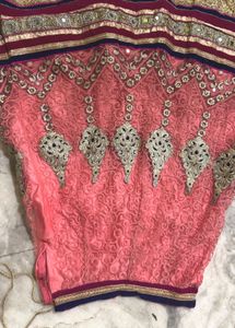 Pink &amp; Gold Embellished Lehenga