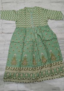 Green Floral Print Dress