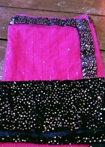 Pink Sequin Saree