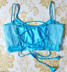 New Beautiful Sky Blue Net Blouse