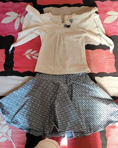 Girl's Top & Skirt Set