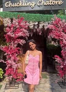 Ruched Pink Mini Dress