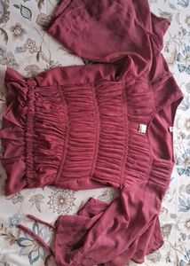 Elegant Maroon Top