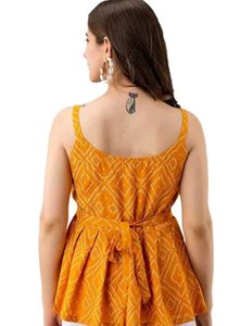 Stylish Mustard Printed Top