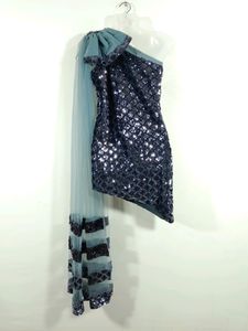 Grey Scquenced Western Dress(women&#39;s)