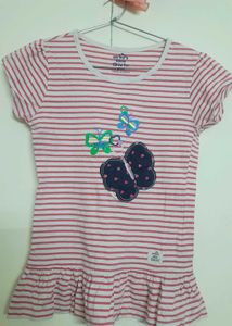 PINK AND WHITE STRIPS TOP!