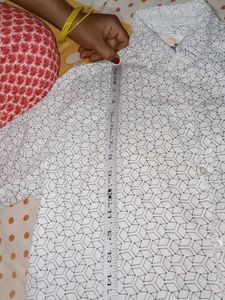 White Colour Check Shirt