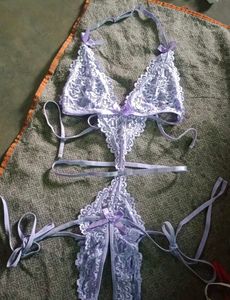 Sexy Lavender Lace Lingerie Set