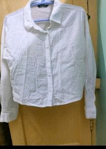 White Crop Shirt