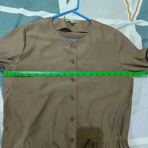 Brown Button-Down Dress Bust 40