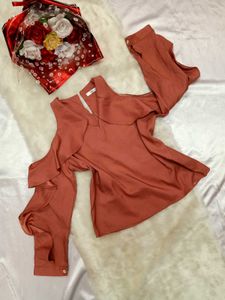 🌺Rosey Pink Off-Shoulder Ruffled Top 🌺