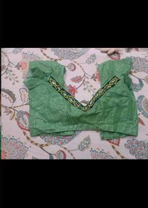Heavy Party Wear With Stone Work Green Net Saree