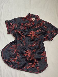 black Floral Cheongsam/Madrid top