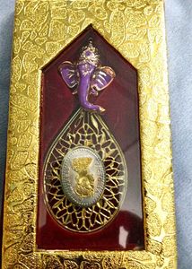 Ganesha Showpiece With Victoria Silver Coin
