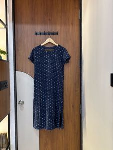 Navy Polka Dot Dress